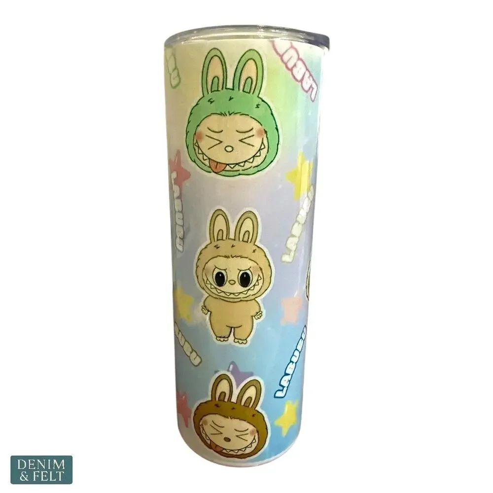 Labubu‎ Pastel Bunny Rainbow 20oz Stainless Steel Insulated Drink Tumbler NEW